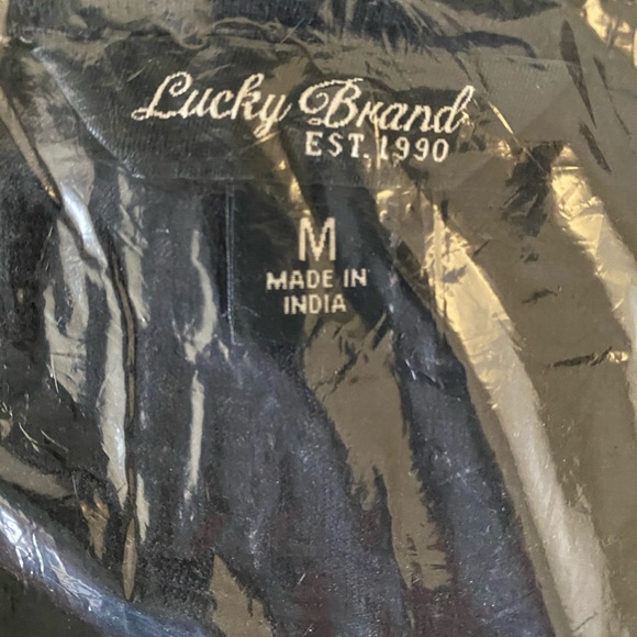 Lucky Brand black embroidered peasant top - Picture 4 of 5